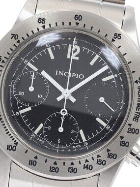 INCIPIO Ink Pio 11 316L Chronograph black Dial Automatic Men's Watch_953553